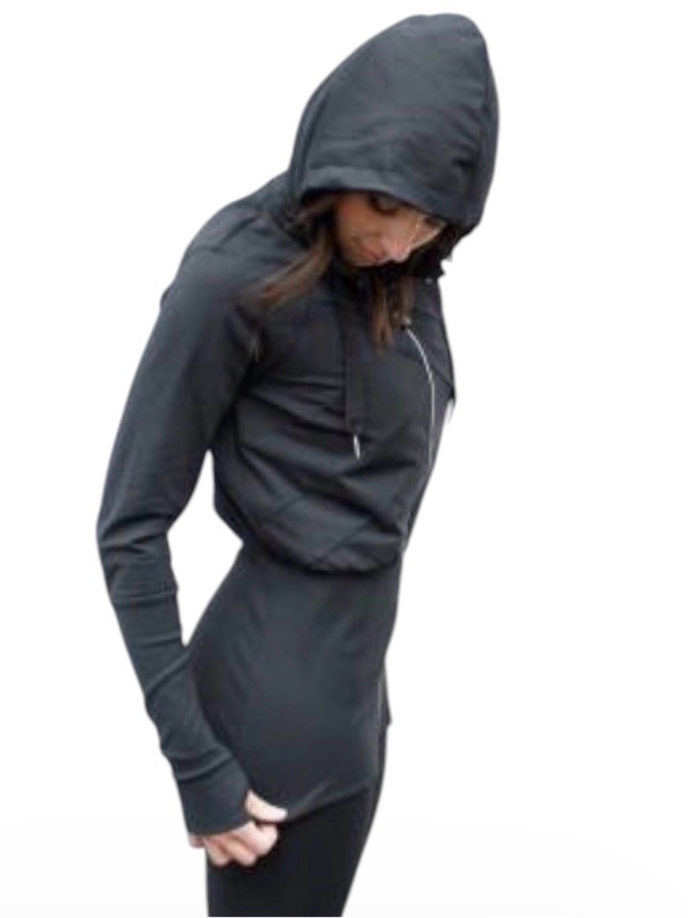 Lululemon Athletica Lift Your Spirits Full Zip Up Jacket In Black RARE